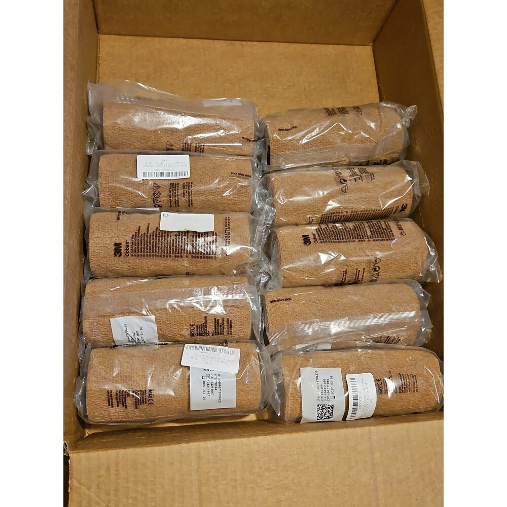 Case Of 10 3M Coban Self Adherent Wrap 6in X 5yd (15cmX4.5m) Compression Bandage